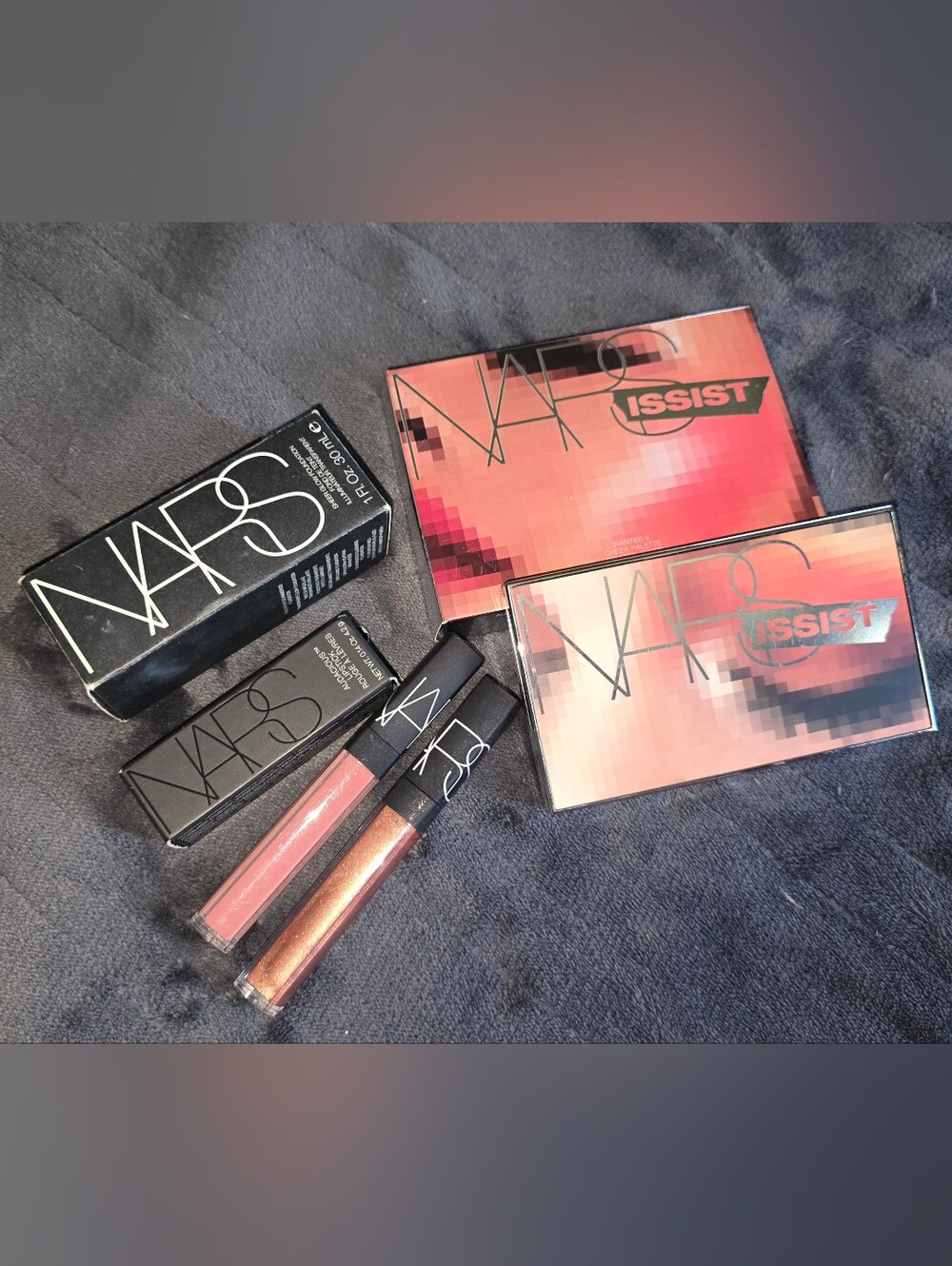 NEW NARS Lot: Wanted I & II Palettes, Deauville Foundation, Anita Lipstick